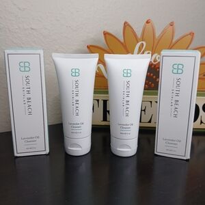 South Beach Skinlab Lavender Oil Cleanser, set of two sealed 3 ounce containers
